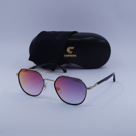 CARRERA 303/S 02M2 YB Aviator Sunglasses - Black/Gold/Blue/Red Gradient
